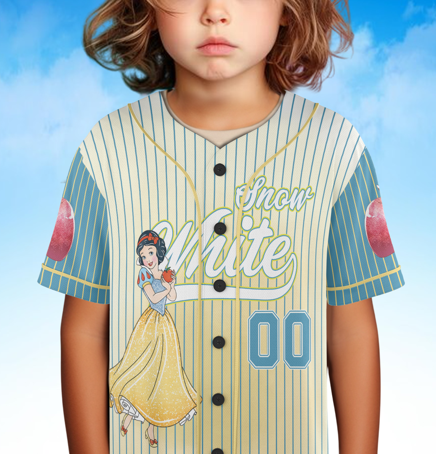 Snow White Baseball Jersey, Disney Princess Baseball Shirt, Disney Character Jersey Shirt, Magic Kingdom Jersey Men - Image 2