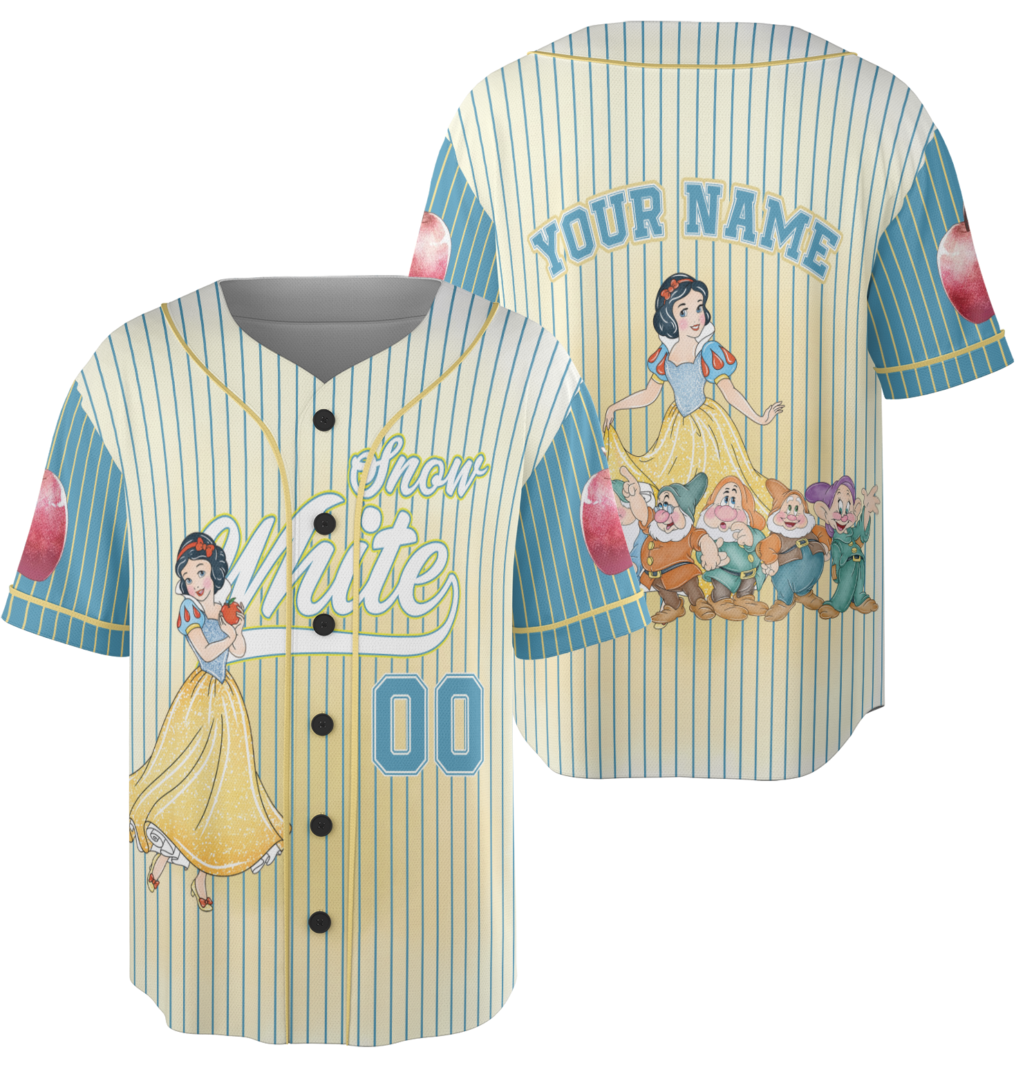 Snow White Baseball Jersey, Disney Princess Baseball Shirt, Disney Character Jersey Shirt, Magic Kingdom Jersey Men - Image 6