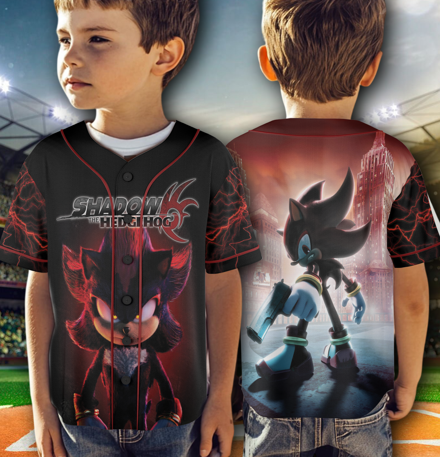 Sonic Jersey, Funny Sonic Party Shirt, Sonic Birthday Gift, Personalized Sonic Apparel for Kids & Adults - Image 2