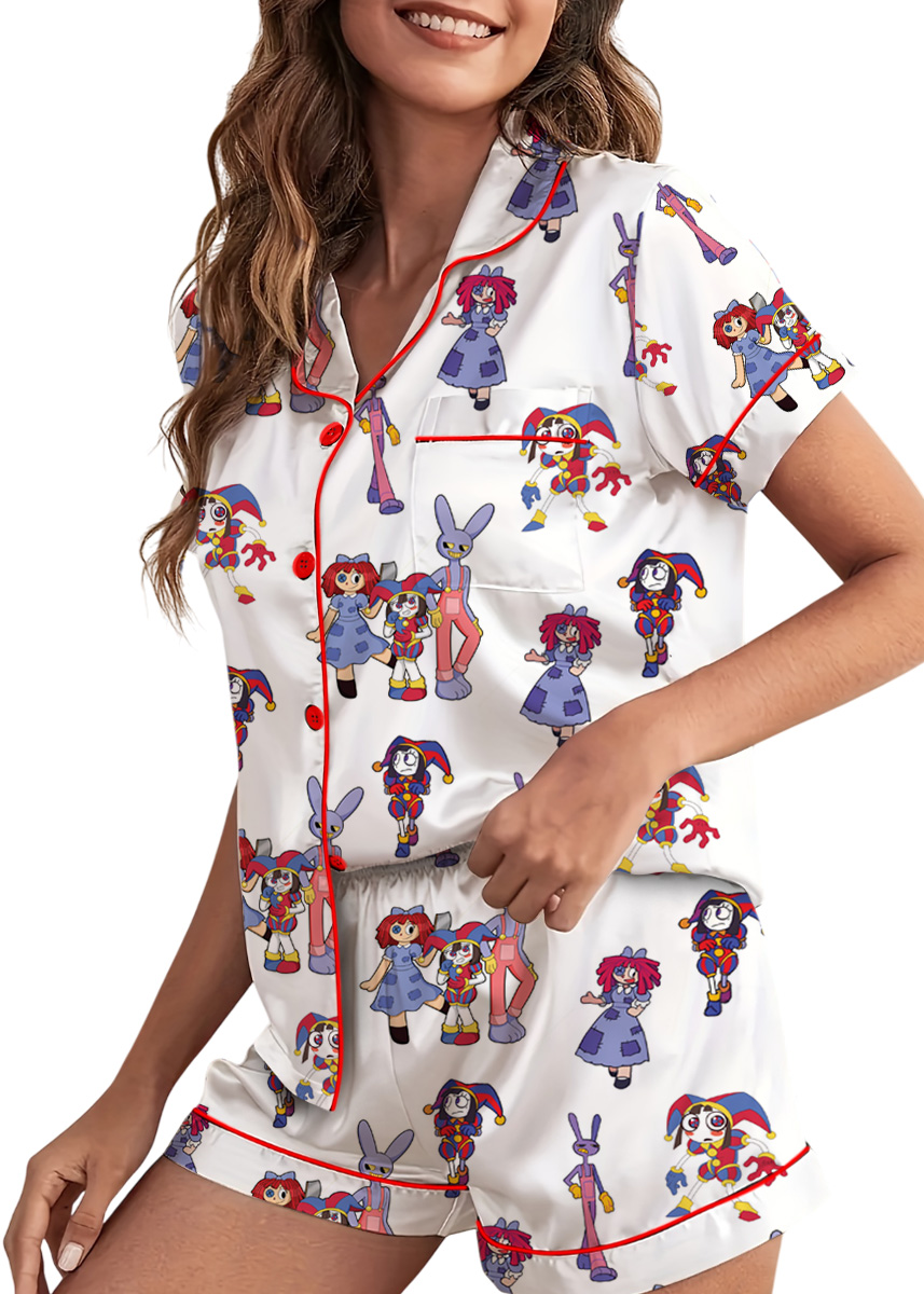 The Amazing Digital Circus PJM Set, Funny Circus Characters Pajamas Short - Image 2