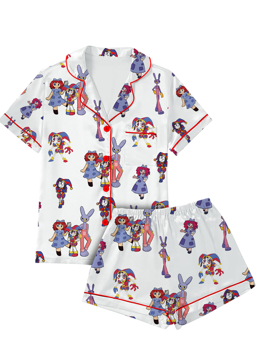 The Amazing Digital Circus PJM Set, Funny Circus Characters Pajamas Short - Image 3
