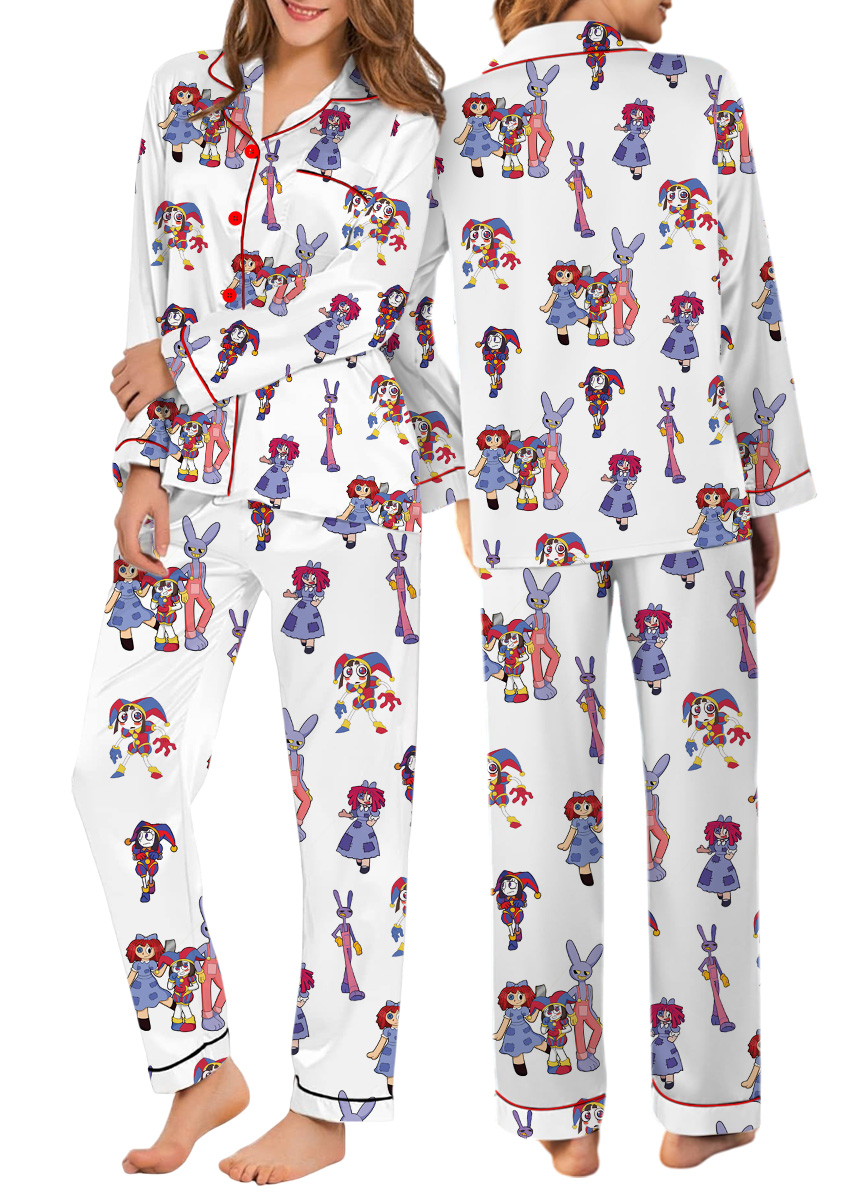 The Amazing Digital Circus PJM Set, Funny Circus Characters Pajamas Long