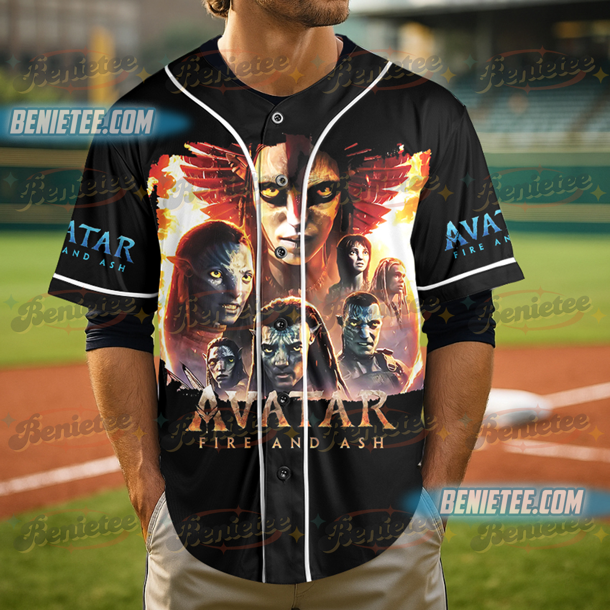 Avatar Fire And Ash Baseball Jersey, Avatar 3 Movie Jersey, Pandora World Shirt, Avatar Fan Gift, Avatar Lovers T-Shirt - Image 4