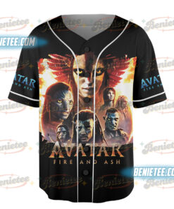 Alternative view of Avatar Fire And Ash Baseball Jersey, Avatar 3 Movie Jersey, Pandora World Shirt, Avatar Fan Gift, Avatar Lovers T-Shirt