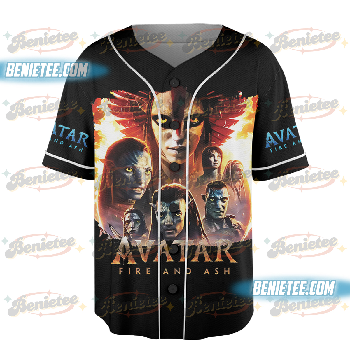 Avatar Fire And Ash Baseball Jersey, Avatar 3 Movie Jersey, Pandora World Shirt, Avatar Fan Gift, Avatar Lovers T-Shirt - Image 2