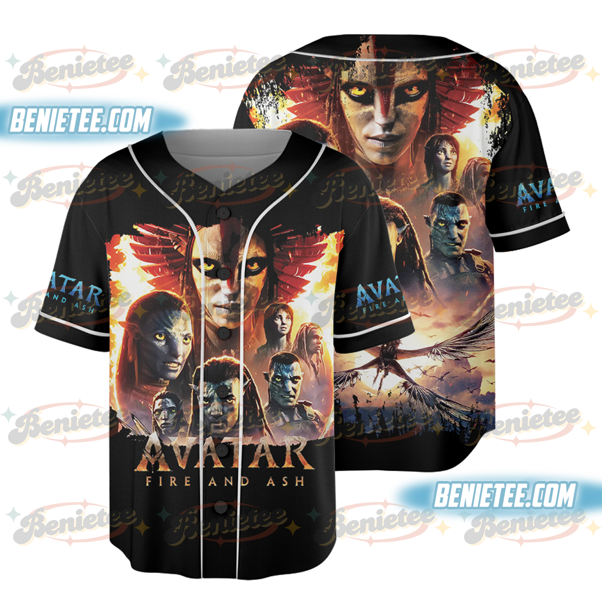 Avatar Fire And Ash Baseball Jersey, Avatar 3 Movie Jersey, Pandora World Shirt, Avatar Fan Gift, Avatar Lovers T-Shirt