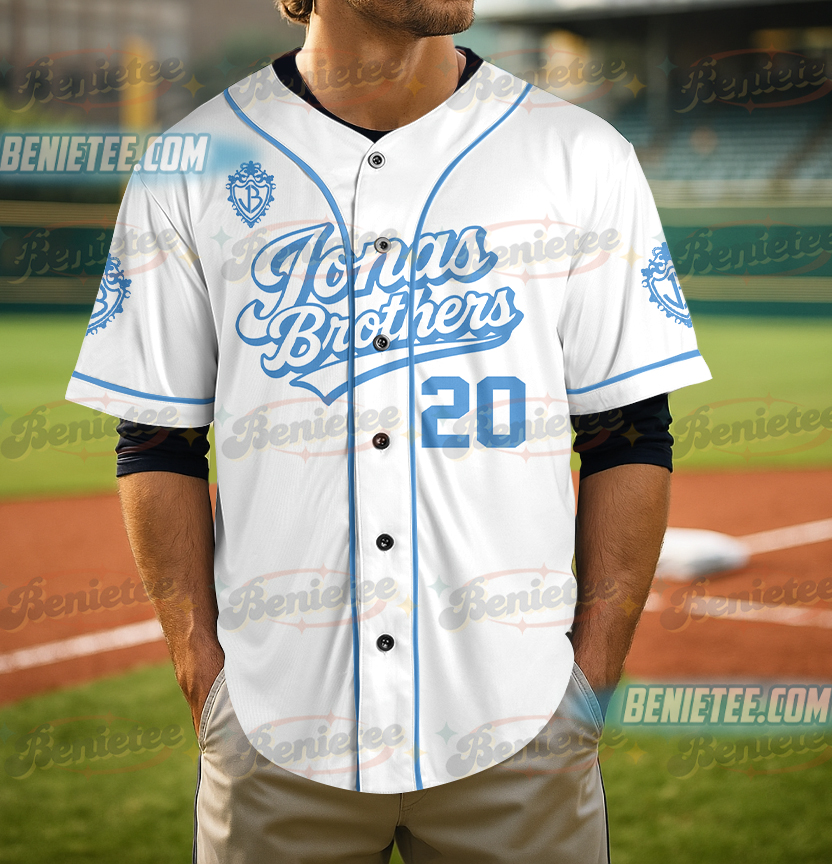 20th Anniversary Of Jonas Baseball Jersey, Living The Dream Tour 2025 Jersey, Jonas Fan Merchandise Shirt - Image 5