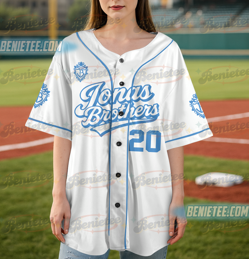 20th Anniversary Of Jonas Baseball Jersey, Living The Dream Tour 2025 Jersey, Jonas Fan Merchandise Shirt - Image 4