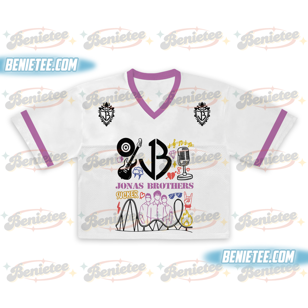Jonas Brothers Crop Top Footbal Jersey, JONAS20 Greetings From Your Hometown Jersey, Albums 20th Anniversary Of Jonas Tee, Jonas Brother Merch T-shirt - Image 2