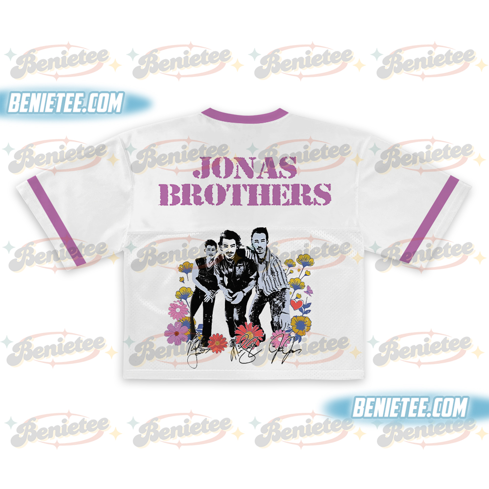 Jonas Brothers Crop Top Footbal Jersey, JONAS20 Greetings From Your Hometown Jersey, Albums 20th Anniversary Of Jonas Tee, Jonas Brother Merch T-shirt - Image 3