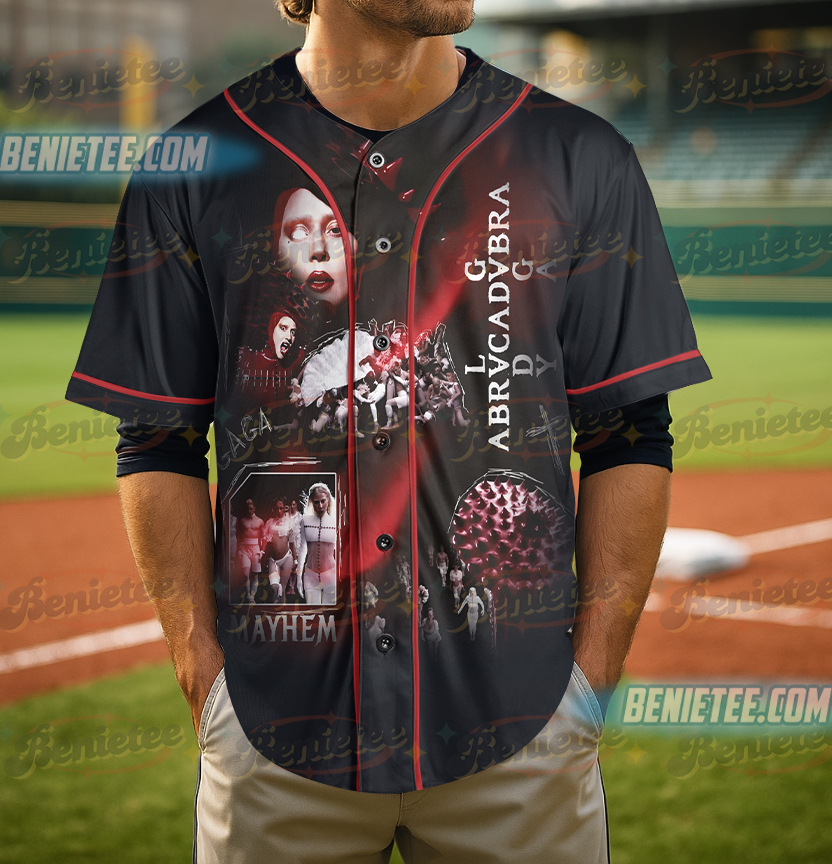 Mayhem Tour Baseball Jersey, Lady Gaga Shirt, Trendy Concert Jersey, Pop Music Lover Shirt, Gaga Concert Shirt, Mayhem Shirt - Image 4