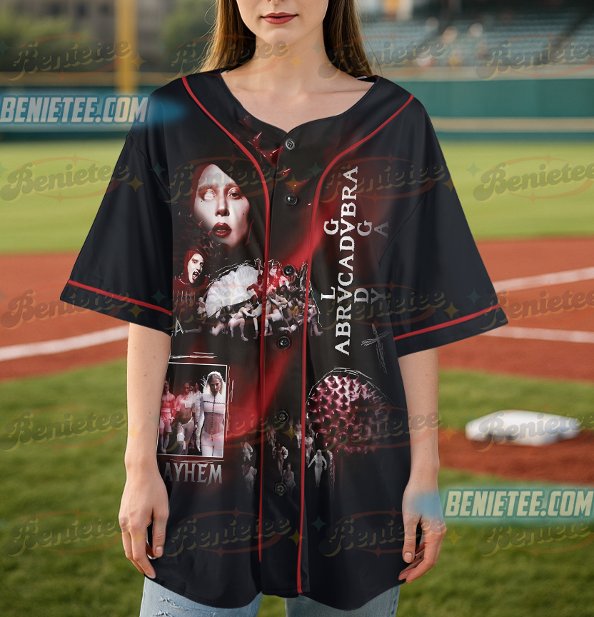 Mayhem Tour Baseball Jersey, Lady Gaga Shirt, Trendy Concert Jersey, Pop Music Lover Shirt, Gaga Concert Shirt, Mayhem Shirt - Image 2