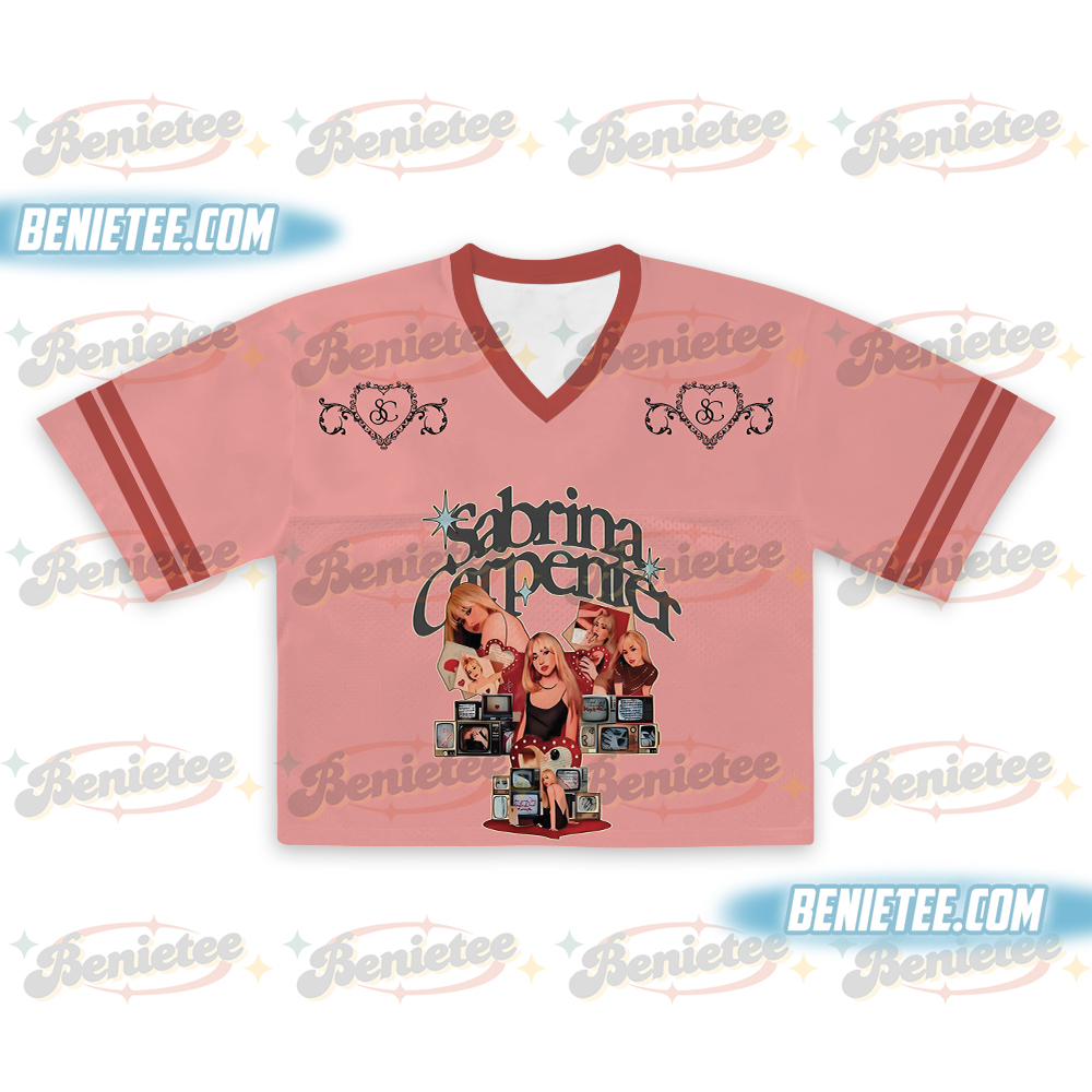 Sabrina Carpenter Pop Music Crop Top FootBall Jersey - Image 2