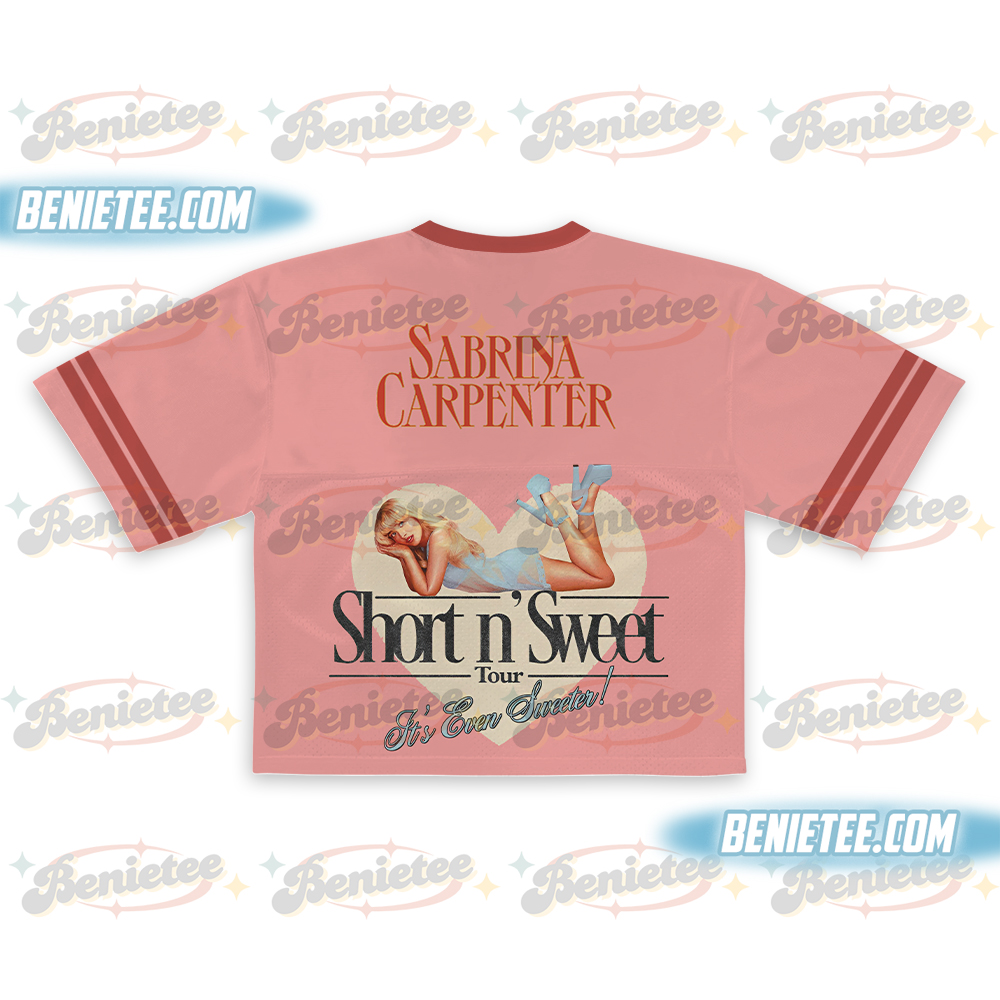 Sabrina Carpenter Pop Music Crop Top FootBall Jersey - Image 3