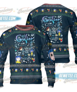 Scary Ragroll Sweatshirt, Cora Button Eyes Sweater Ugly, Bleached button doll gift, Movie Be Wise Be Brave, Coraline Jones Long sleeve