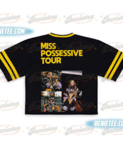 Alternative view of Vintage Tate McRae Croptop Football Jersey Mesh, Tate McRae Miss Possessive Tour 2025 Croptop Football Jersey