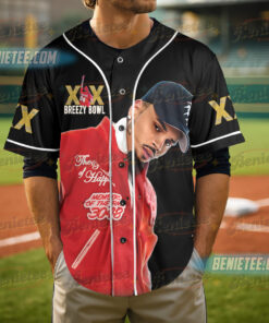 Alternative view of Chris Brown XX 2025 Baseball Jersey Shirt, Chris Brown 11:11 Tour Shirt, Chris Brown Breezy Bowl Baseball Jersey