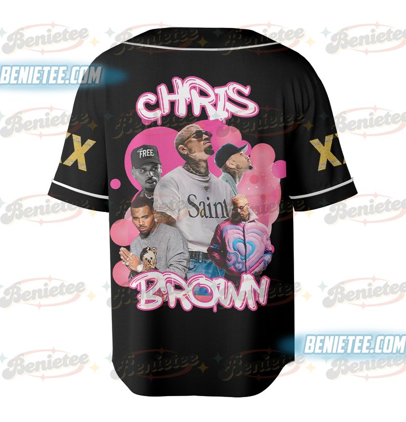 Chris Brown XX 2025 Baseball Jersey Shirt, Chris Brown 11:11 Tour Shirt, Chris Brown Breezy Bowl Baseball Jersey - Image 3