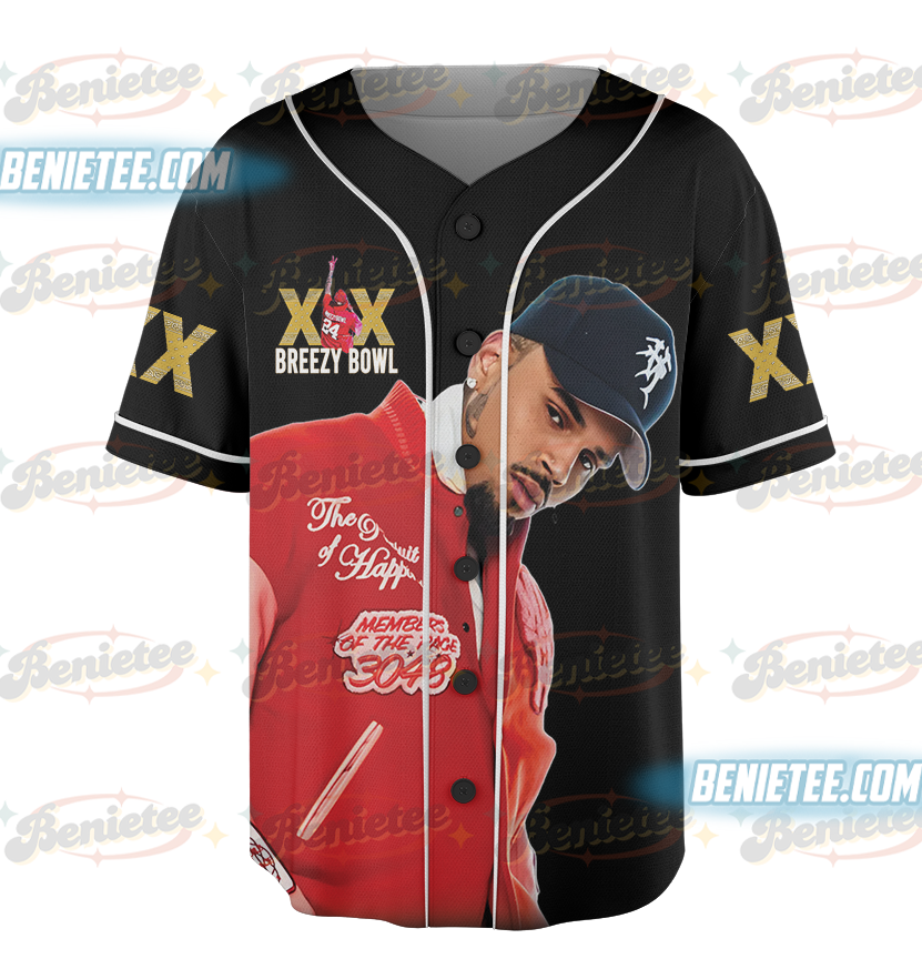 Chris Brown XX 2025 Baseball Jersey Shirt, Chris Brown 11:11 Tour Shirt, Chris Brown Breezy Bowl Baseball Jersey - Image 4