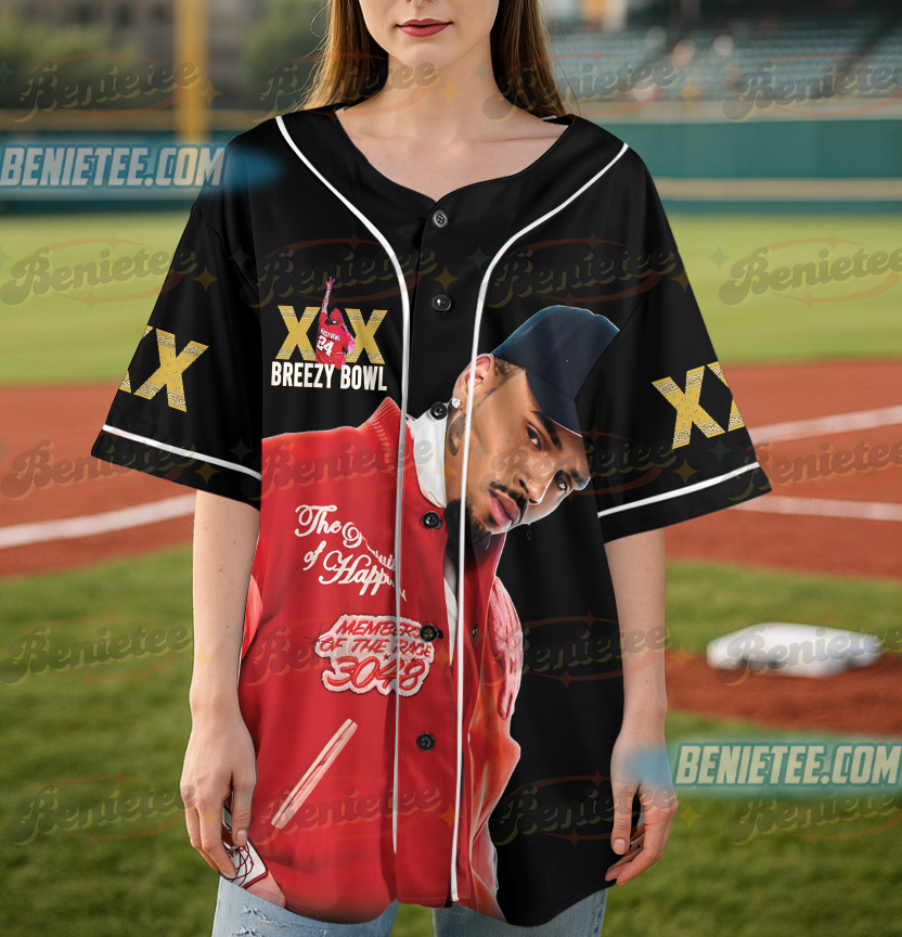 Chris Brown XX 2025 Baseball Jersey Shirt, Chris Brown 11:11 Tour Shirt, Chris Brown Breezy Bowl Baseball Jersey - Image 5