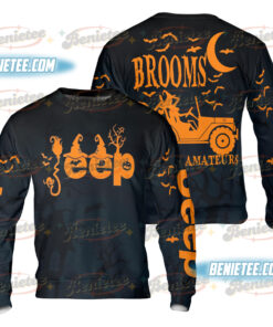 Halloween My Broom Broke So Now I Ride A Jeep Ugly Sweater, Halloween Sweatshirt, Cute Spooky Season Gift, Fall Shirt