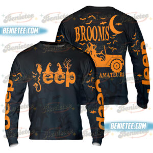 Halloween My Broom Broke So Now I Ride A Jeep Ugly Sweater, Halloween Sweatshirt, Cute Spooky Season Gift, Fall Shirt