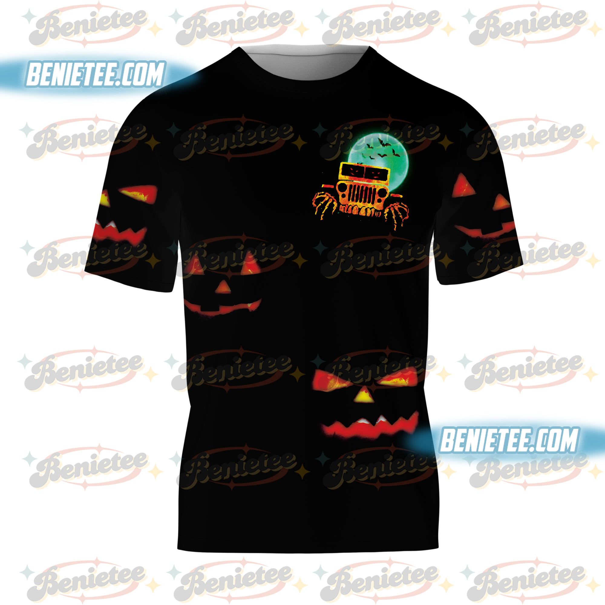 My Broom Broke So Now I Ride A Jeep Tee 3D, Halloween Cute Spooky Season Shirt 3D - Image 2