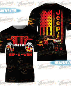 Halloween Tee 3D, Horror Skeleton Peace Hand Pumpkin Shirt 3D