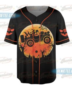 Alternative view of Funny Halloween Baseball Jersey,Brooms are for Amateurs Jersey,Halloween Gifts,Offroad Shirt,Halloween Party Shirt,Trick or Treat