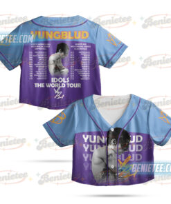 Yungblud IDOLS Tour Croptop Baseball Jersey, 2025 Music Tour Merch Jersey, IDOLS Tour 2025 Yungblud