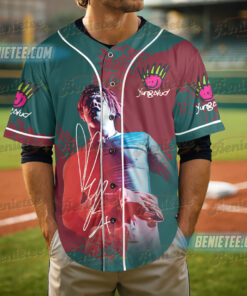 Alternative view of IDOLS Tour 2025 Yungblud Baseball Jersey, Lyric Wall Red Hair Jersey, Yungblud Punk Rock Fan Merch, Yungblud Emotional Lyrics Shirt, IDOLS Tour Fan Shirt