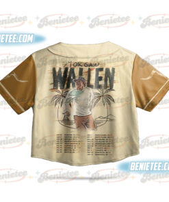 Alternative view of Morgan Wallen "I'm The Problem" Tour 2025 Concert Baseball Jersey, Country Music Morgan Croptop Baseball Jersey