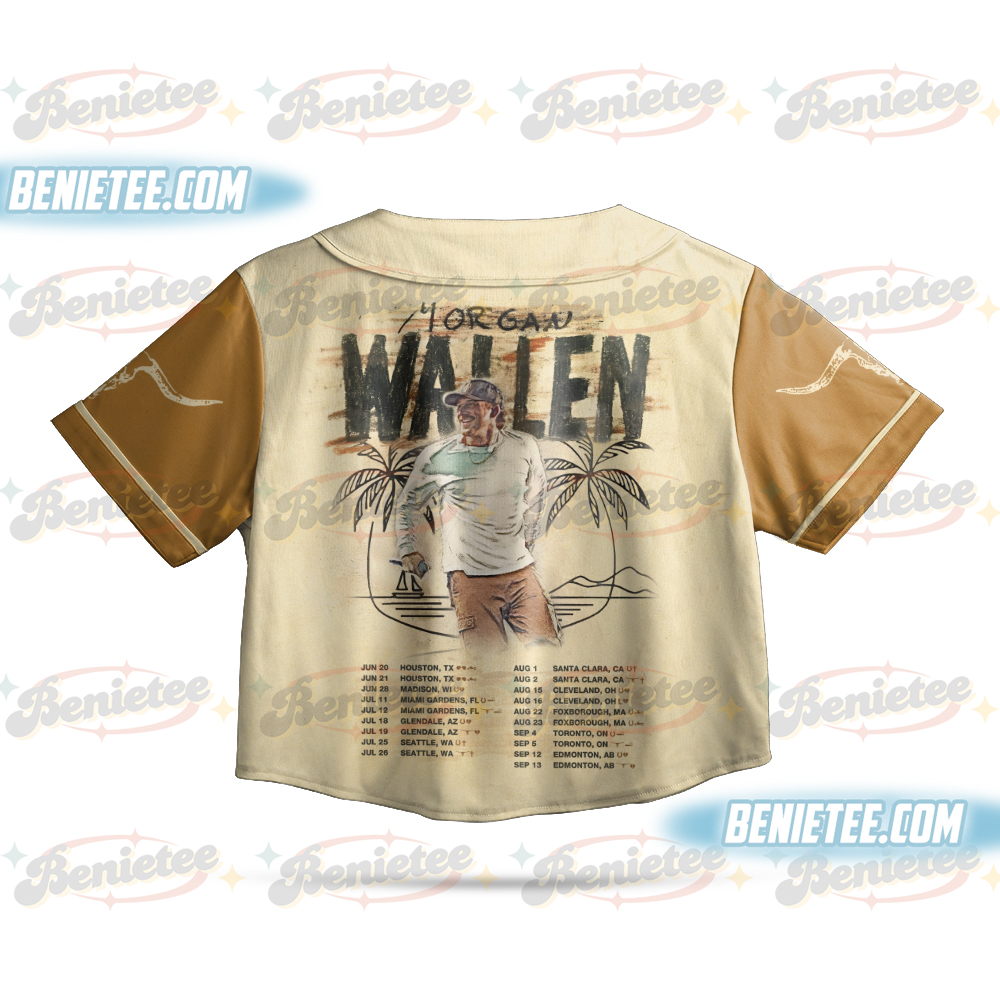 Morgan Wallen "I'm The Problem" Tour 2025 Concert Baseball Jersey, Country Music Morgan Croptop Baseball Jersey - Image 2