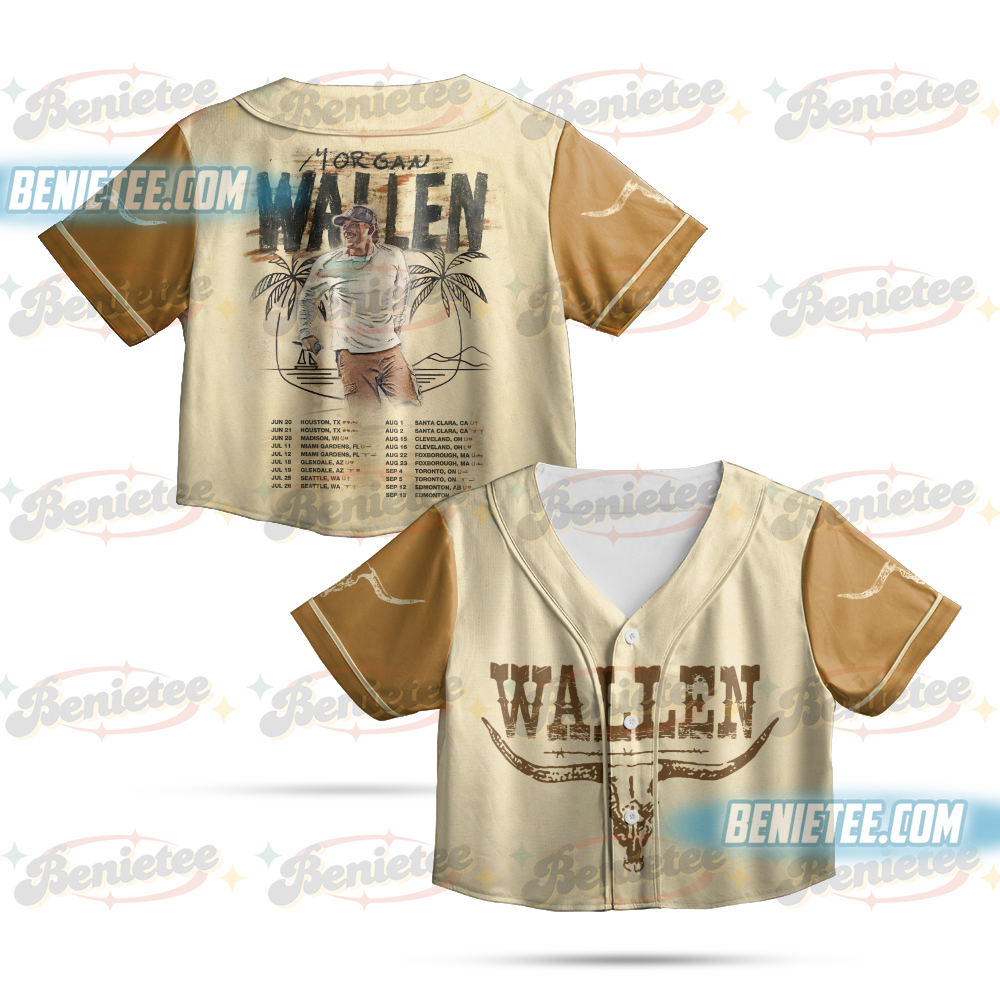 Morgan Wallen "I'm The Problem" Tour 2025 Concert Baseball Jersey, Country Music Morgan Croptop Baseball Jersey