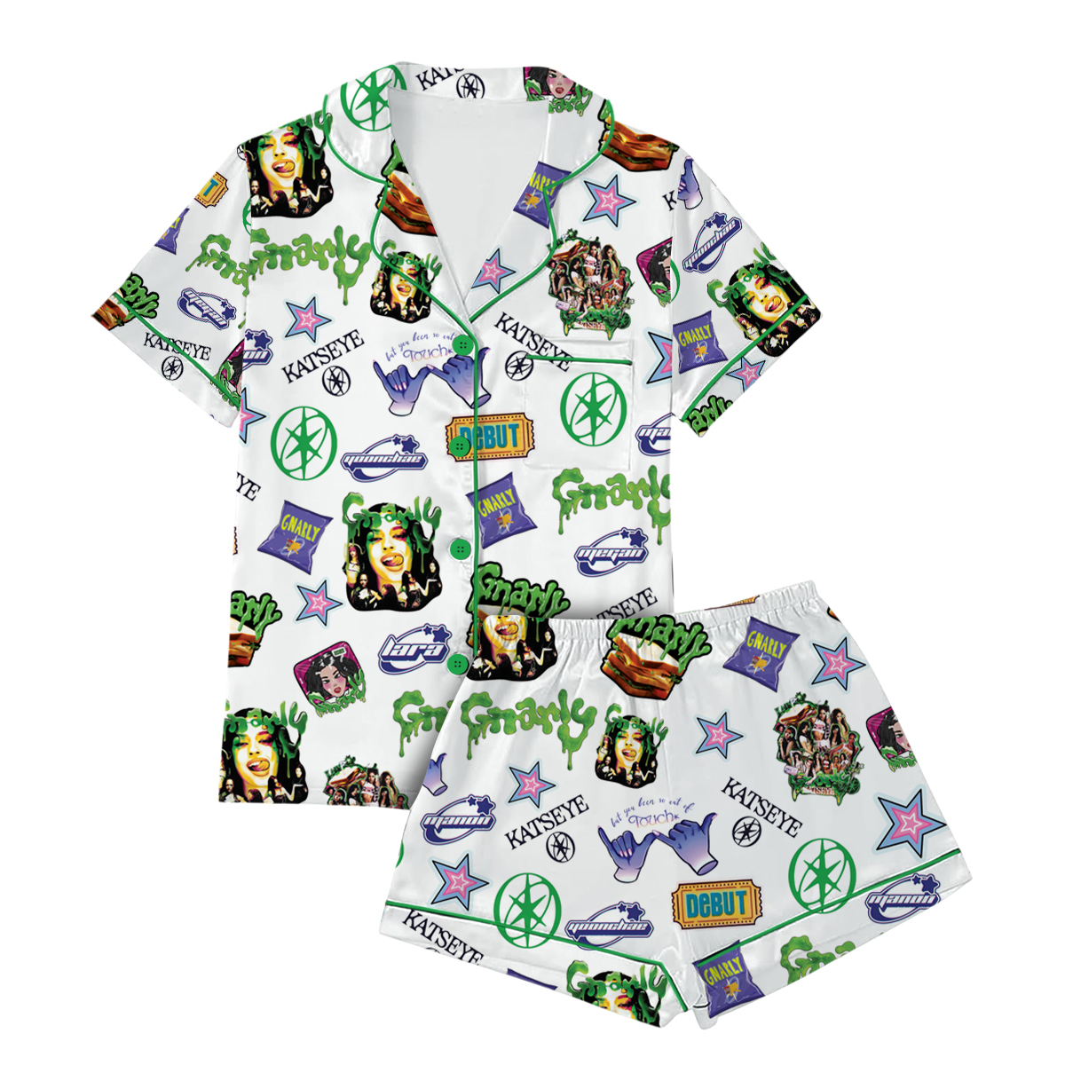 Katseye Pajamas Set Short, K-Pop Girl Group Graphic Tee - Image 2