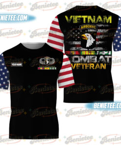 U.S Amy 101st Airborne Vietnam Combat Veteran Army Veterans Day Tee 3D