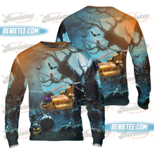 U.S Amy Boeing CH-47 Chinook Halloween Ugly Sweater