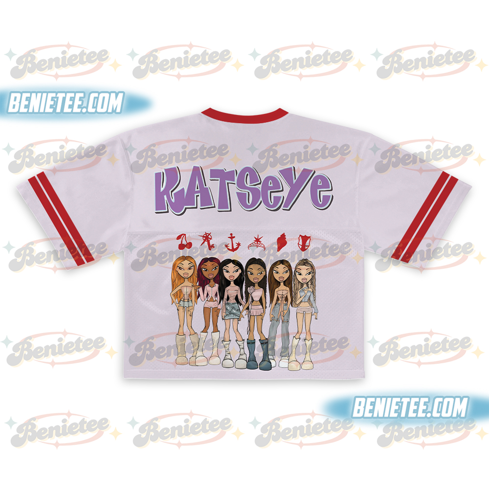 Katseye Crop top Football Jersey, Beautiful Chaos Tee, Eyekon Kpop Fan Merch Sophia, Manon, Lara, Daniela, Megan, Katseye Gnarly Jersey - Image 3