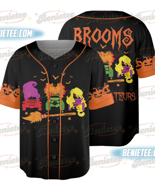 Jeep Witch Squad Halloween Baseball Jersey, Sanderson Sisters Shirt, Spooky Season Outfit, Witchy Women's Group Costume, Halloween Party Top