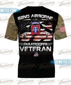 Alternative view of U.S Amy 82nd Airborne Paratrooper Veteran Tee 3D
