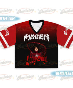 Alternative view of Lady Gaga Mayhem Ball Tour Croptop Football Jersey, Lady Gaga Shirt
