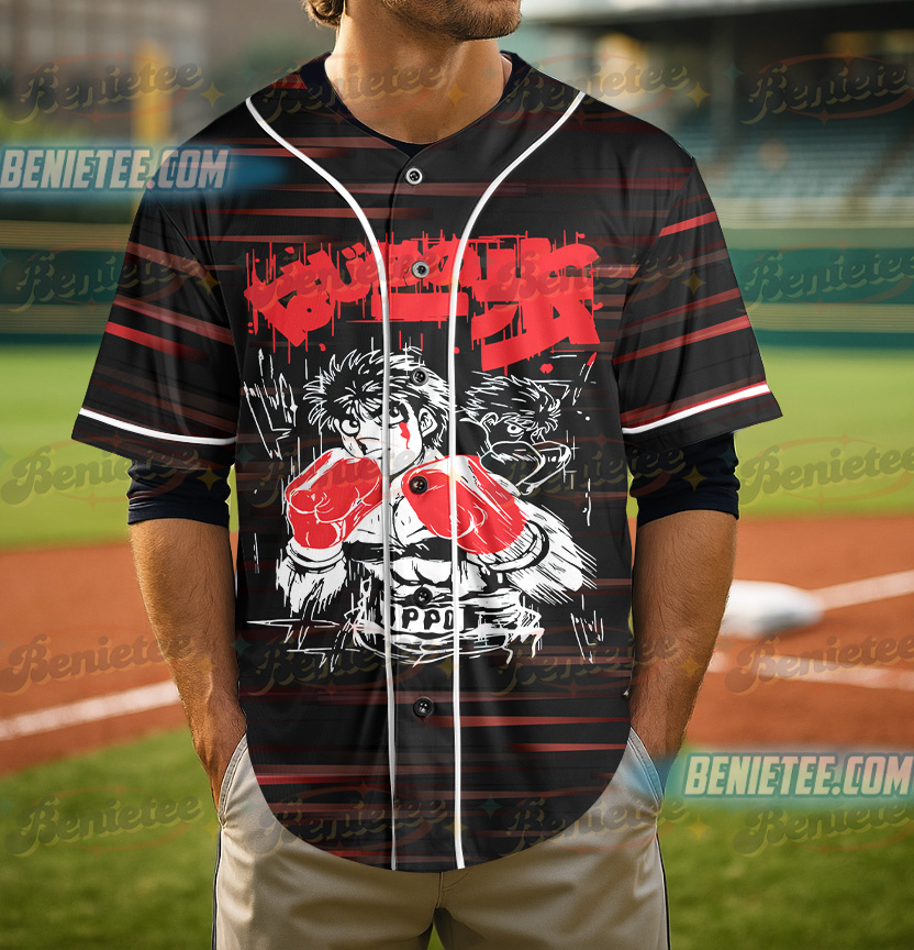 Vintage Boxing Anime Back Shirt: Retro Manga Tshirt, Sport 90s Anime Lovers, Boxing GYM Anime Baseball Jersey, Otaku Ropa, Graphic Anime Unisex Shirt - Image 2