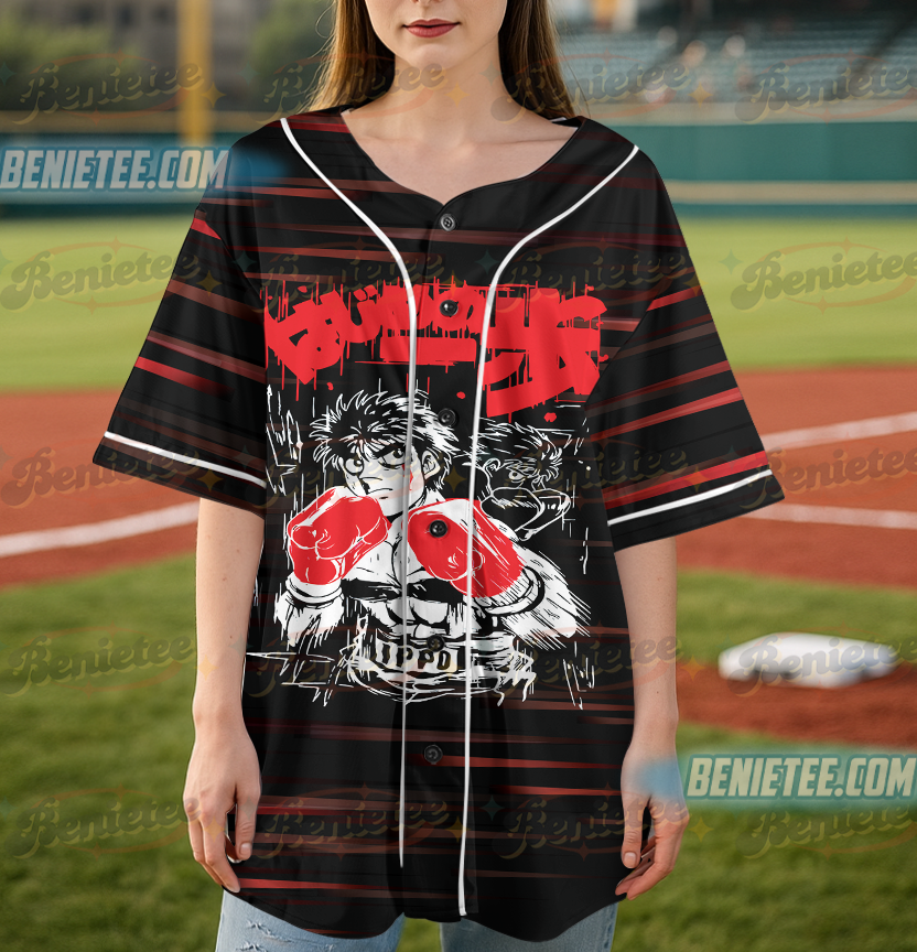 Vintage Boxing Anime Back Shirt: Retro Manga Tshirt, Sport 90s Anime Lovers, Boxing GYM Anime Baseball Jersey, Otaku Ropa, Graphic Anime Unisex Shirt - Image 3