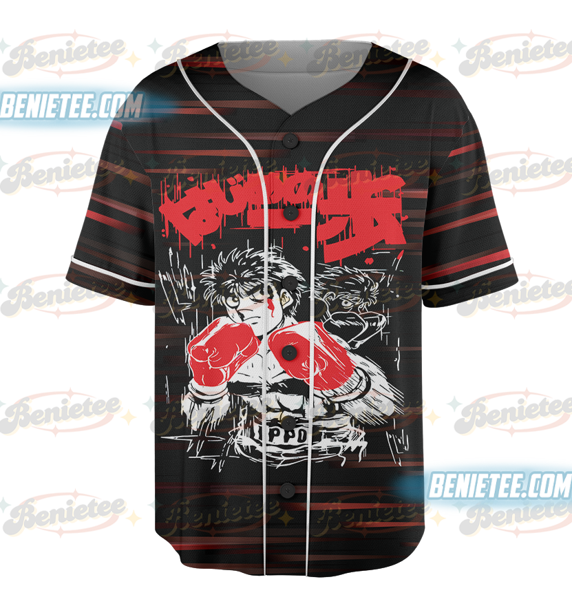 Vintage Boxing Anime Back Shirt: Retro Manga Tshirt, Sport 90s Anime Lovers, Boxing GYM Anime Baseball Jersey, Otaku Ropa, Graphic Anime Unisex Shirt - Image 4