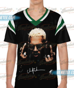 Alternative view of Vintage Chris Brown 2025 Football Jersey, Breezy Bowl XX Concert 2025 Jersey