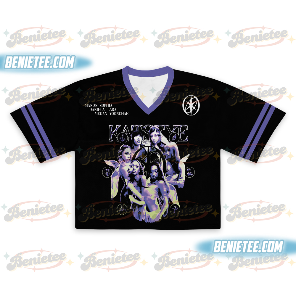 Katseye Kpop Football Jersey Crop Top Fan Inspired Katseye Band Tee Graphic Kpop Shirt - Image 3