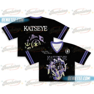 Katseye Kpop Football Jersey Crop Top Fan Inspired Katseye Band Tee Graphic Kpop Shirt