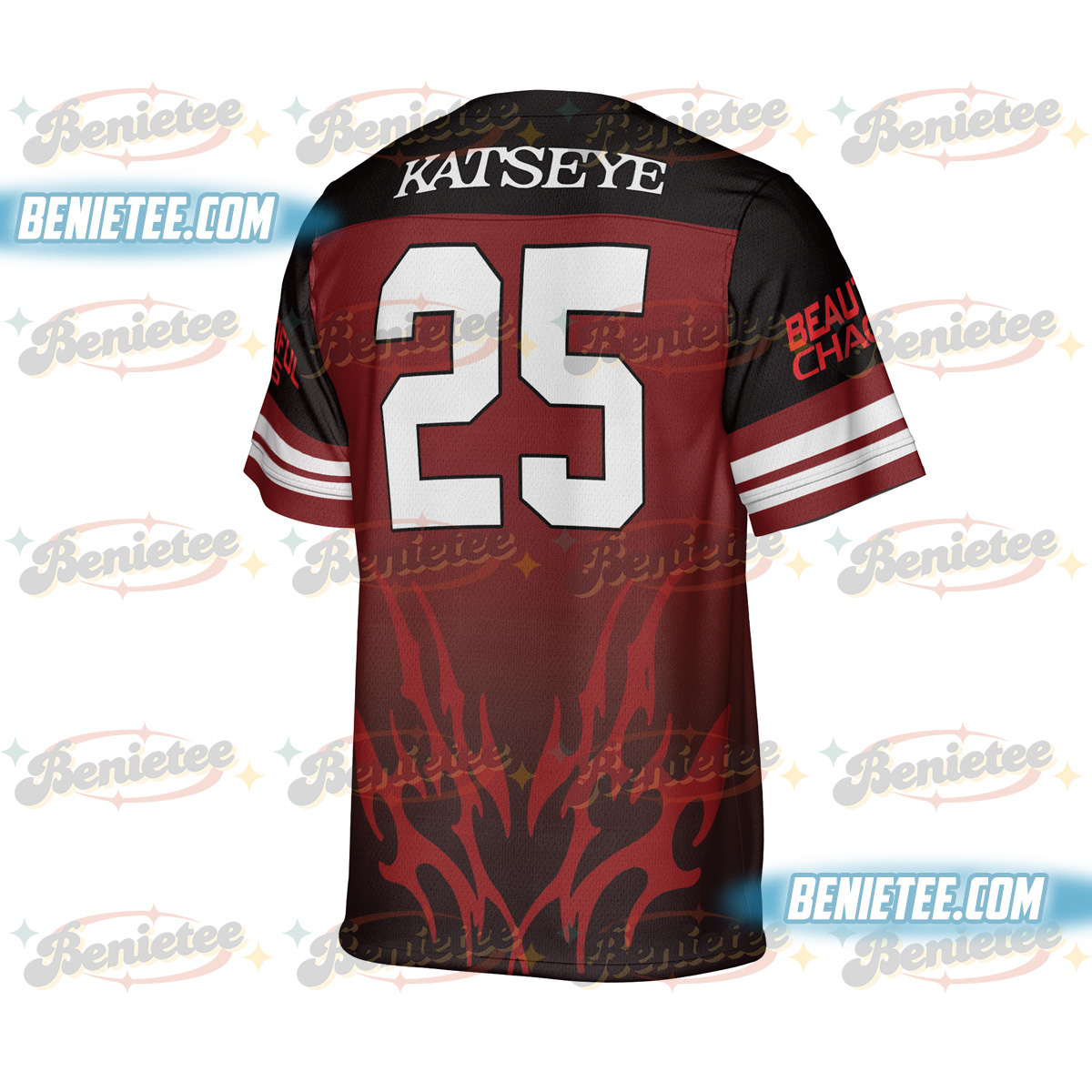 Katseye Beautiful Chaos Tracklist Football Jersey, Katseye Kpop Jersey, Katseye Gnarly Shirt - Image 2