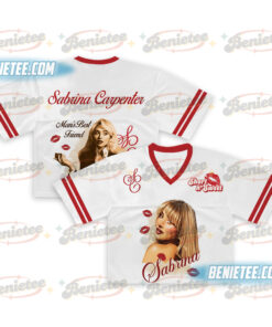 Vintage Sabrina Carpenter Crop top Football Jersey, Pop Music Merch Tee