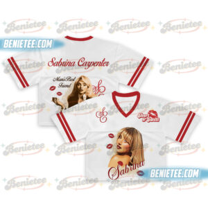 Vintage Sabrina Carpenter Crop top Football Jersey, Pop Music Merch Tee